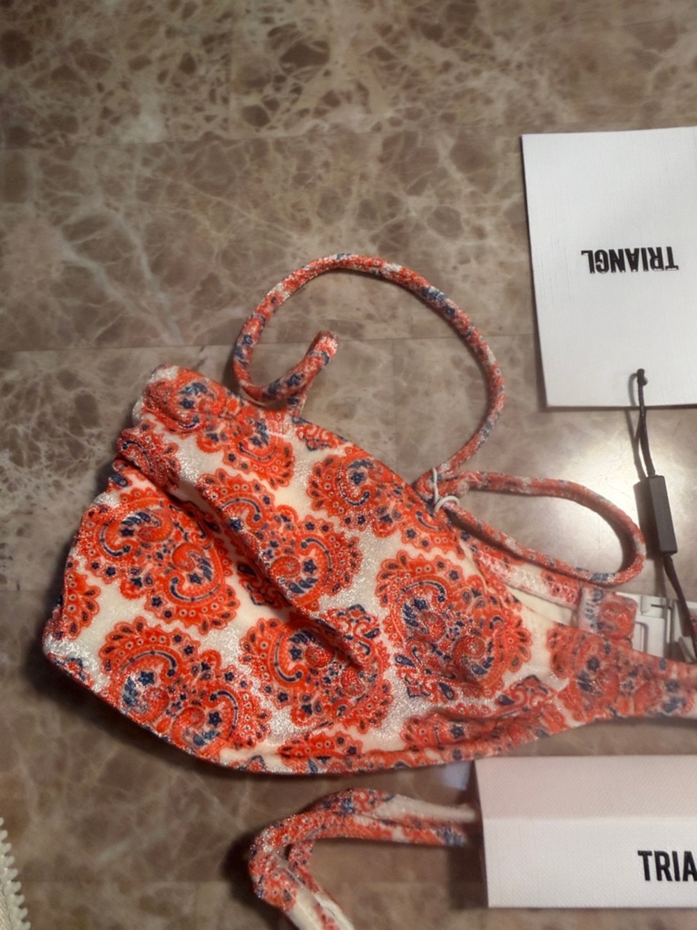 triangl swimwear Orange Paisley Print Bikini Set - Picture 7 of 10
